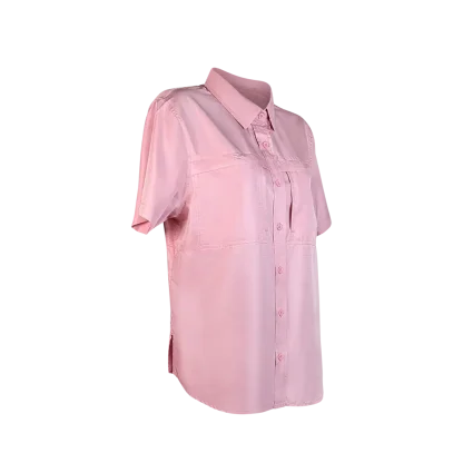 Proswag PS100HPSW Ladies Short Sleeve Fishing Shirt - Coral Pink