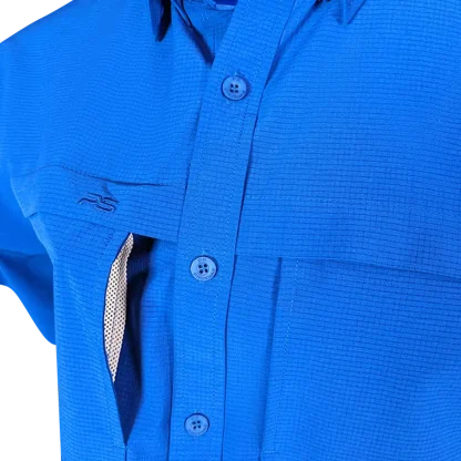 Proswag PS210 Short Sleeve Fishing Shirt - Ocean Blue