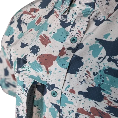 Proswag PS210 Short Sleeve Fishing Shirt - Baja Camo
