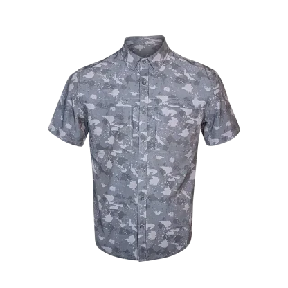 Proswag PS210 Short Sleeve Fishing Shirt - Volcanic Camo